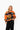 Black & Orange Stripe Colorblock Pumpkin Icon Sweatshirt