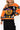 Black & Orange Stripe Colorblock Pumpkin Icon Sweatshirt