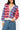 Licensed SMU Gingham Sequin Beaded Words Cardigan