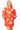 Sample Orange Fortune Cookie Queen Long Sleeve Dress