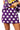Purple, Yellow & White Polka Dot Knit Skirt