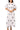 Licensed UGA White Cotton Scattered Mascot Midi Button Up Dress