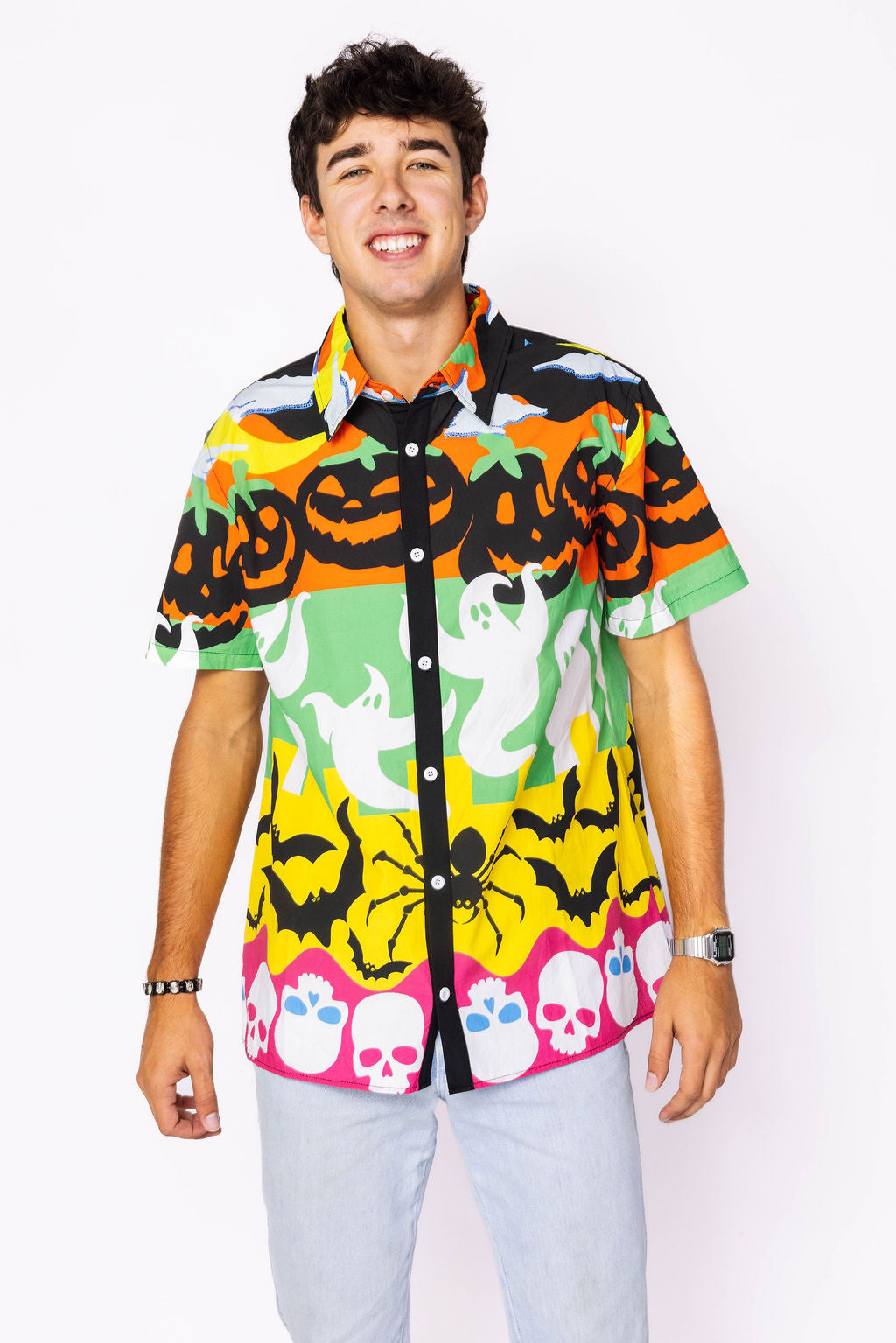 Men's Halloween Button Up