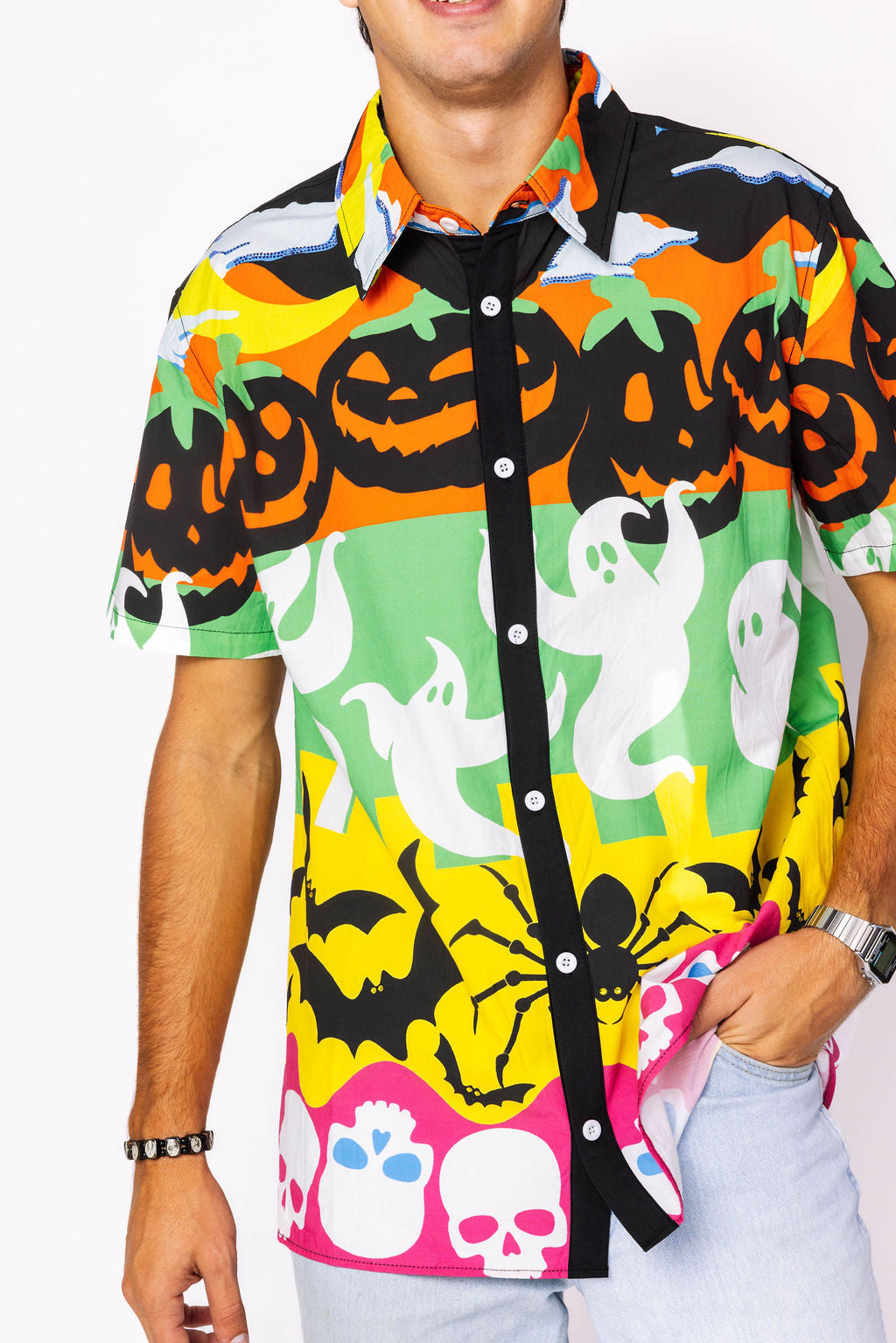 Men's Halloween Button Up