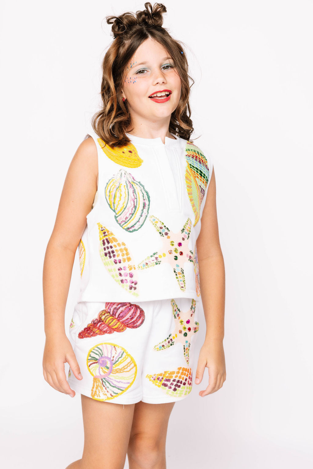 Kids White Multi Shell Tank