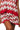 Sample Red, Silver & White Rhinestone Zig Zag Knit Skirt