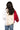 Licensed Sample Oklahoma Crimson, Beige & White Colorblock Tonal Rhinestone Mascot Sweatshirt