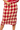 Sample Red & Tan Rhinestone Argyle Knit Midi Skirt