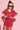 Kids Red & Silver Pleat Flutter Top