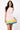 White Rainbow Trim Paillette Knit Dress