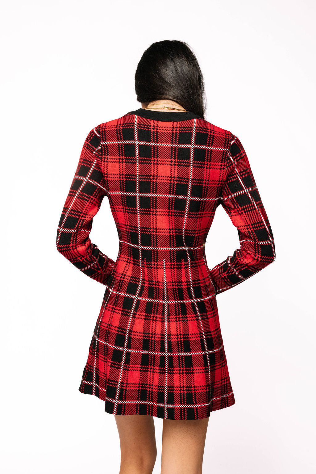 Licensed Sample - Texas Tech Plaid Mascot Sweater Dress