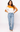 White, Orange One Shoulder Feather Tee