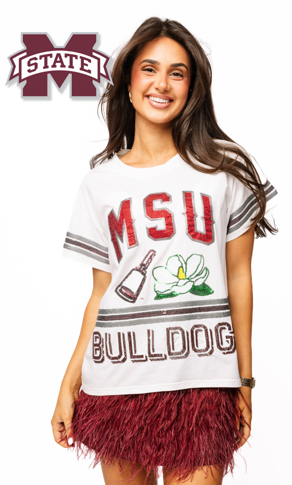 Licensed Sample - Miss State Flower Mascot Tee