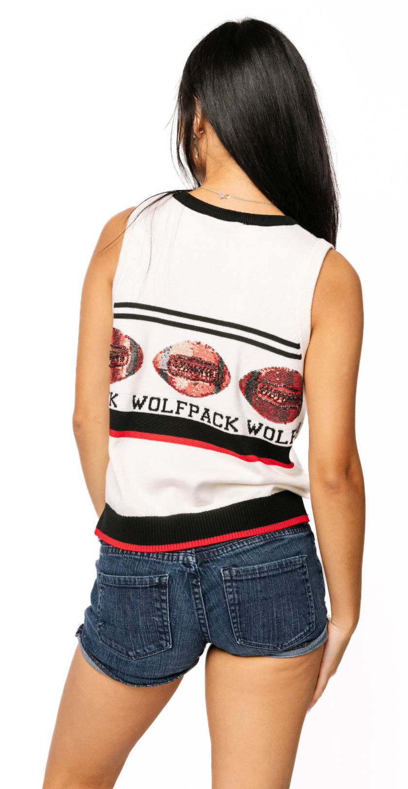 Licensed Sample - NC State Vintage Football Stripes Tank