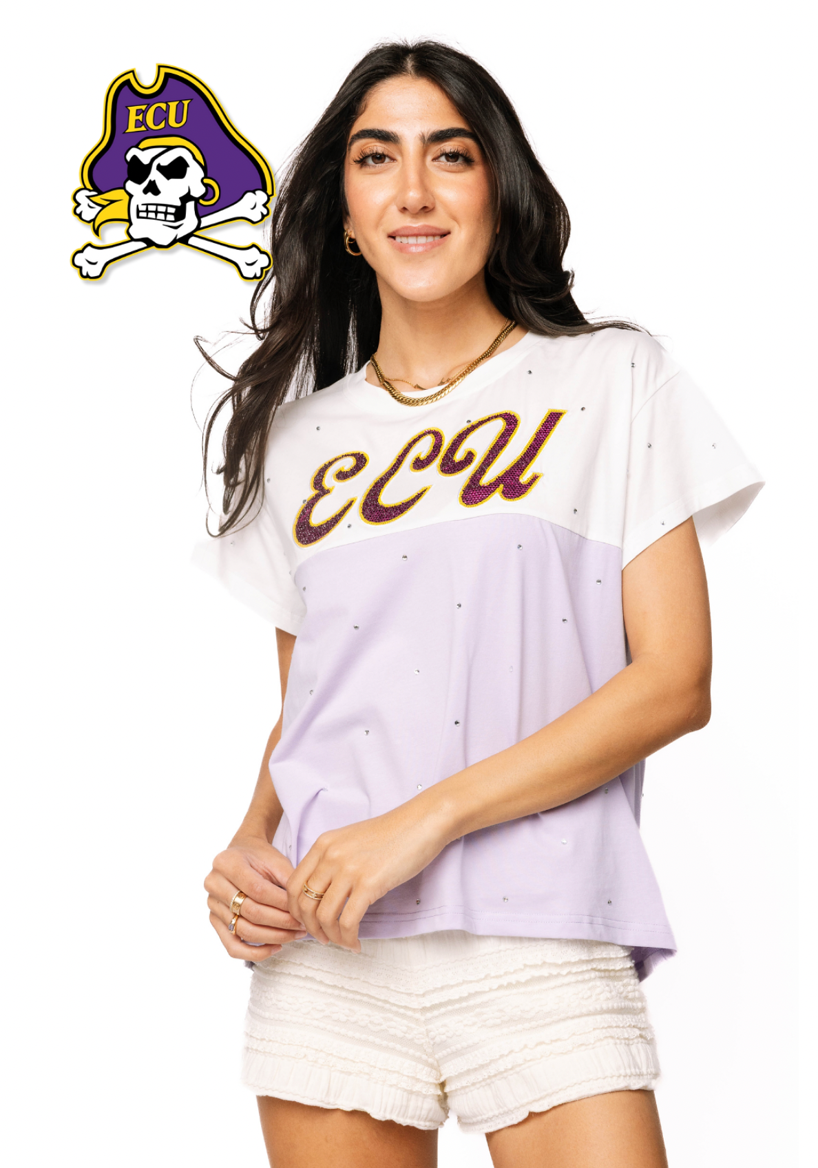 Licensed Sample - ECU Pastel Two Tone Tee