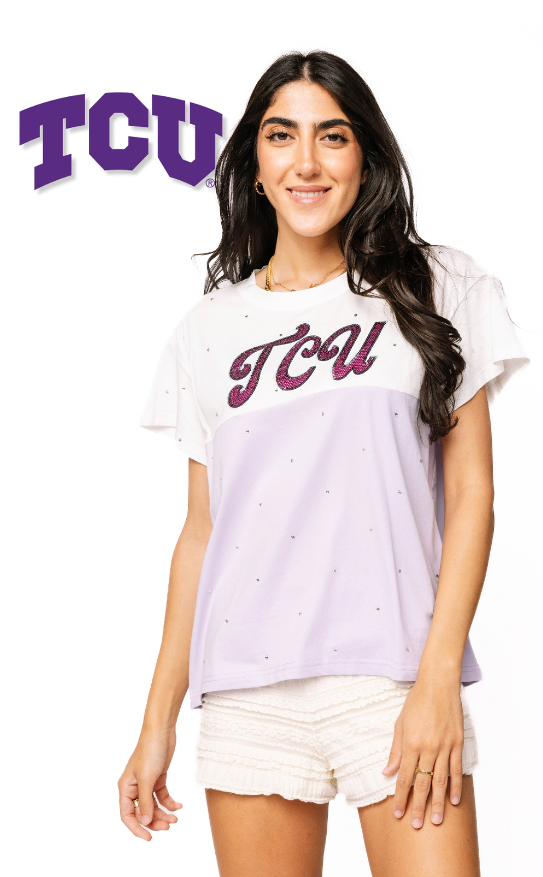 Licensed Sample - TCU Pastel Two Tone Tee