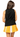 SAMPLE - Bright Orange and White Jeweled Pleat Skirt