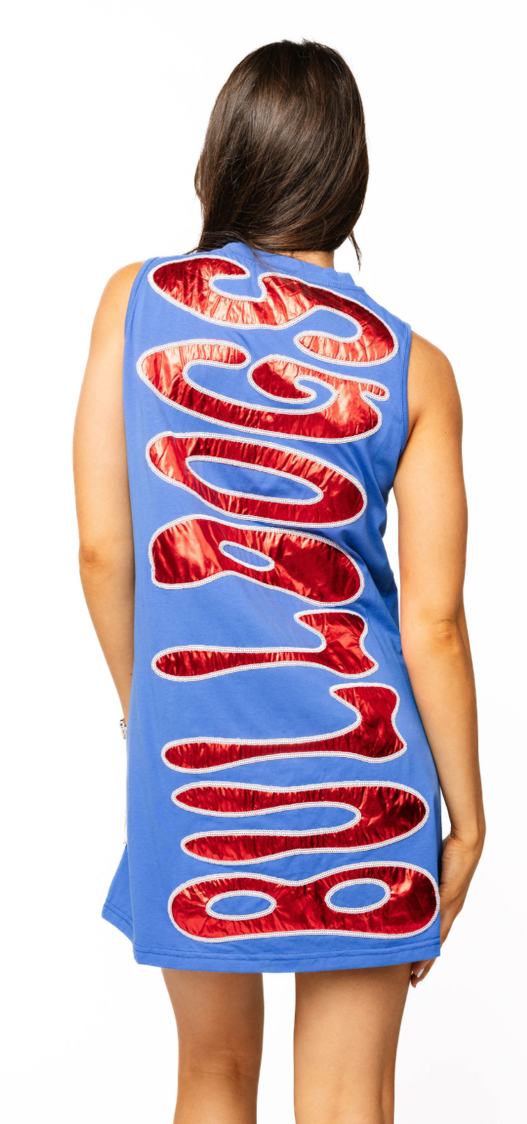 Licensed Sample - Royal Iridescent 'LA Tech Bulldogs' Tank Dress
