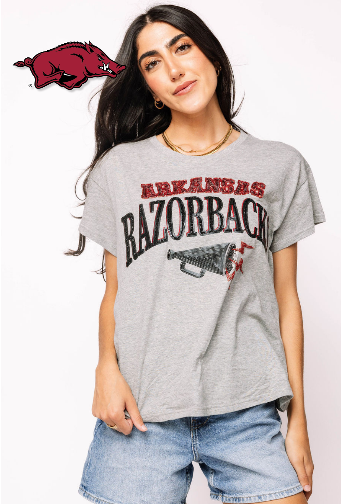 Licensed Sample - Arkansas Megaphone and Icons Tee