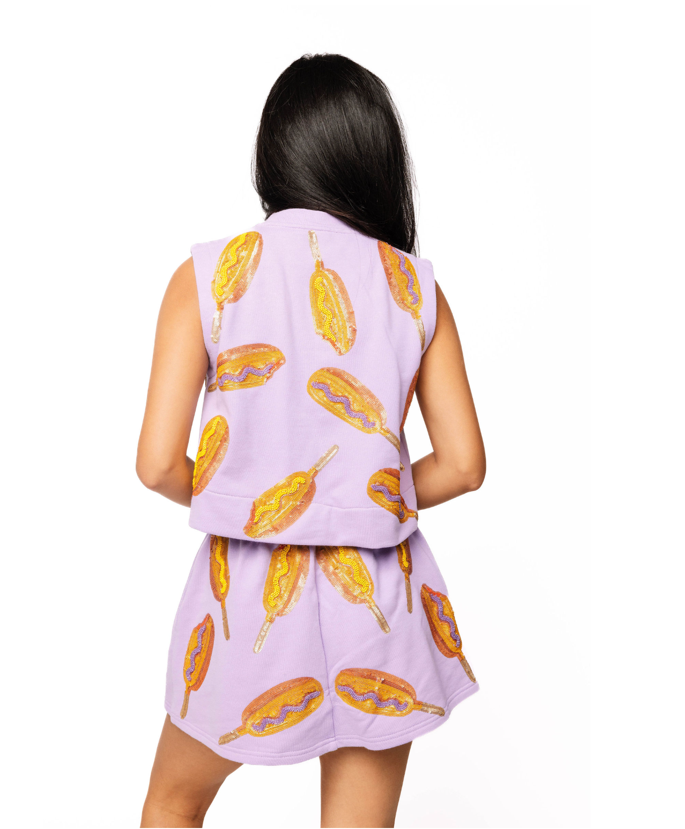SAMPLE - Lavender Scattered Corndog Tank/Skort SET