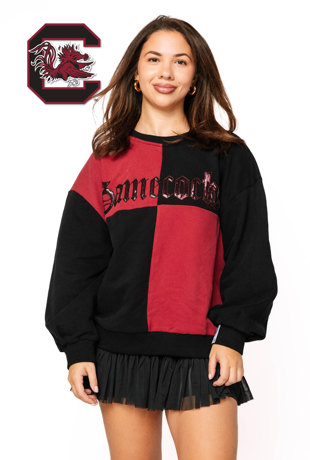 Licensed Sample - S Carolina Medieval Font Checker Sweatshirt
