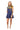 Sample Navy Tiger On Shoulder Button Up Collar Dress