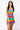 Sample- Rainbow Tie Dye Stripe Rhinestone Fringe Tank/ Skirt Set
