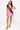 Diagonal Metallic Fringe Dress