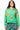 Green & Gold Jeweled Ornament Collar Sweatshirt