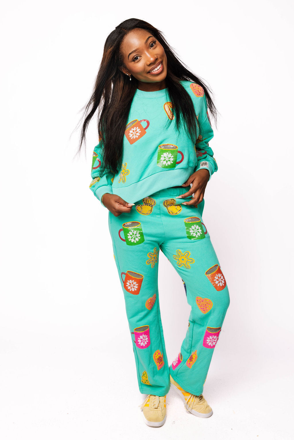 SAMPLE- Spearmint Large Hot Chocolate and Cookies Icon Sweatshirt