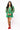 Green Nutcracker & Candy Cane Cotton Poof Sleeve Button Up Dress
