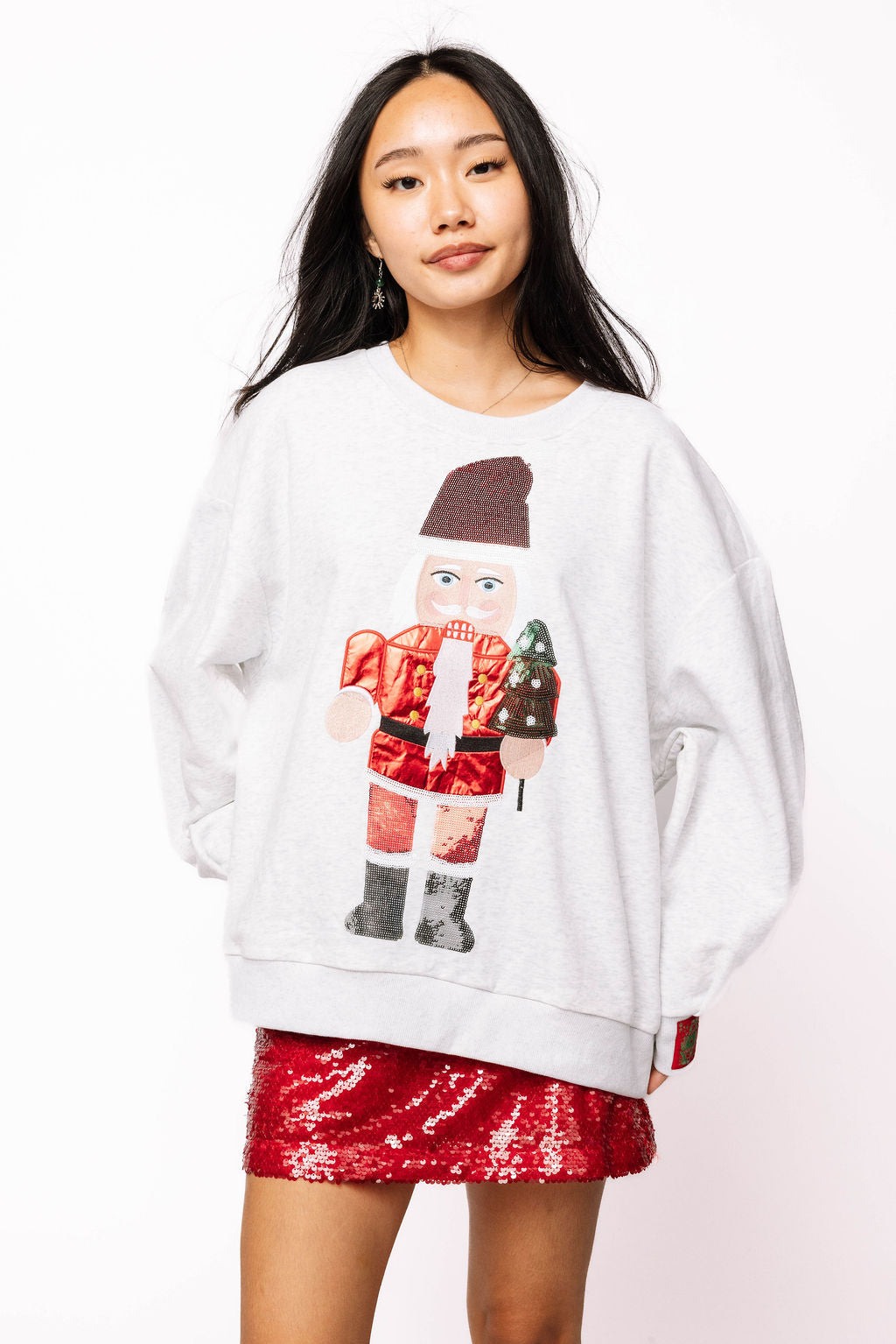 Grey Santa Nutcracker Sweatshirt