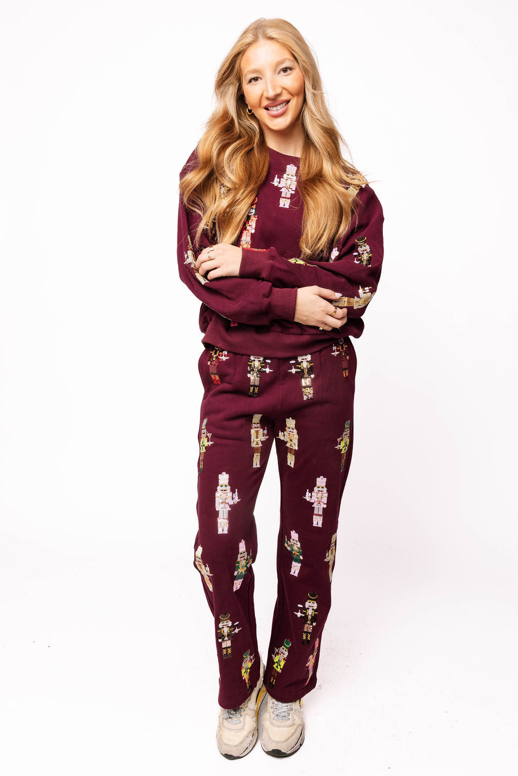 Plum Cocktail Serving Nutcracker Sweatshirt