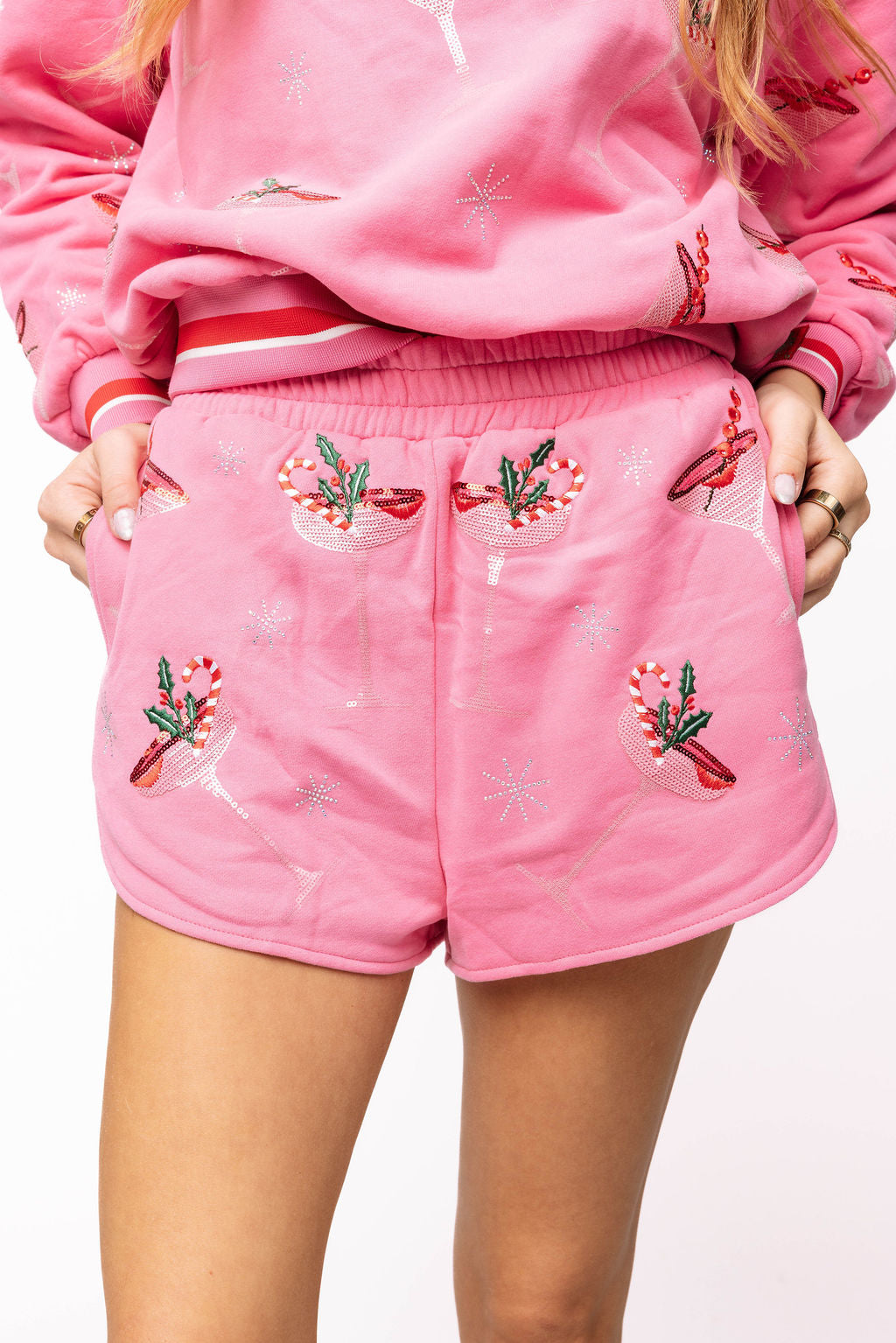 Bright Pink Christmas Cocktail Short