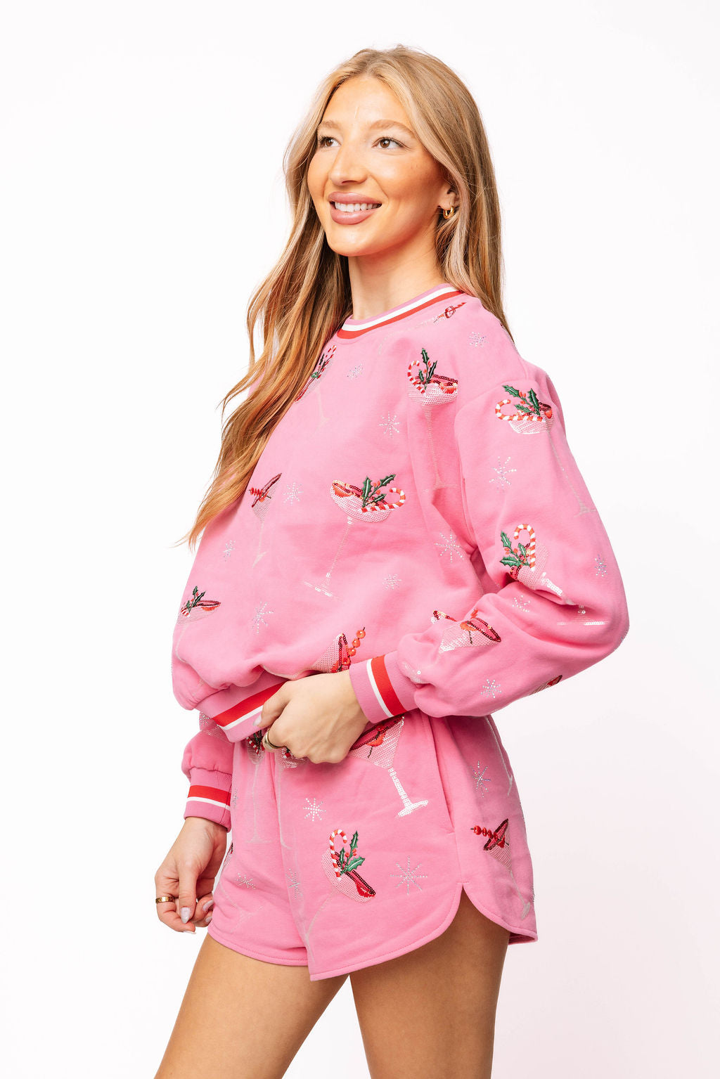 Bright Pink Christmas Cocktail Short