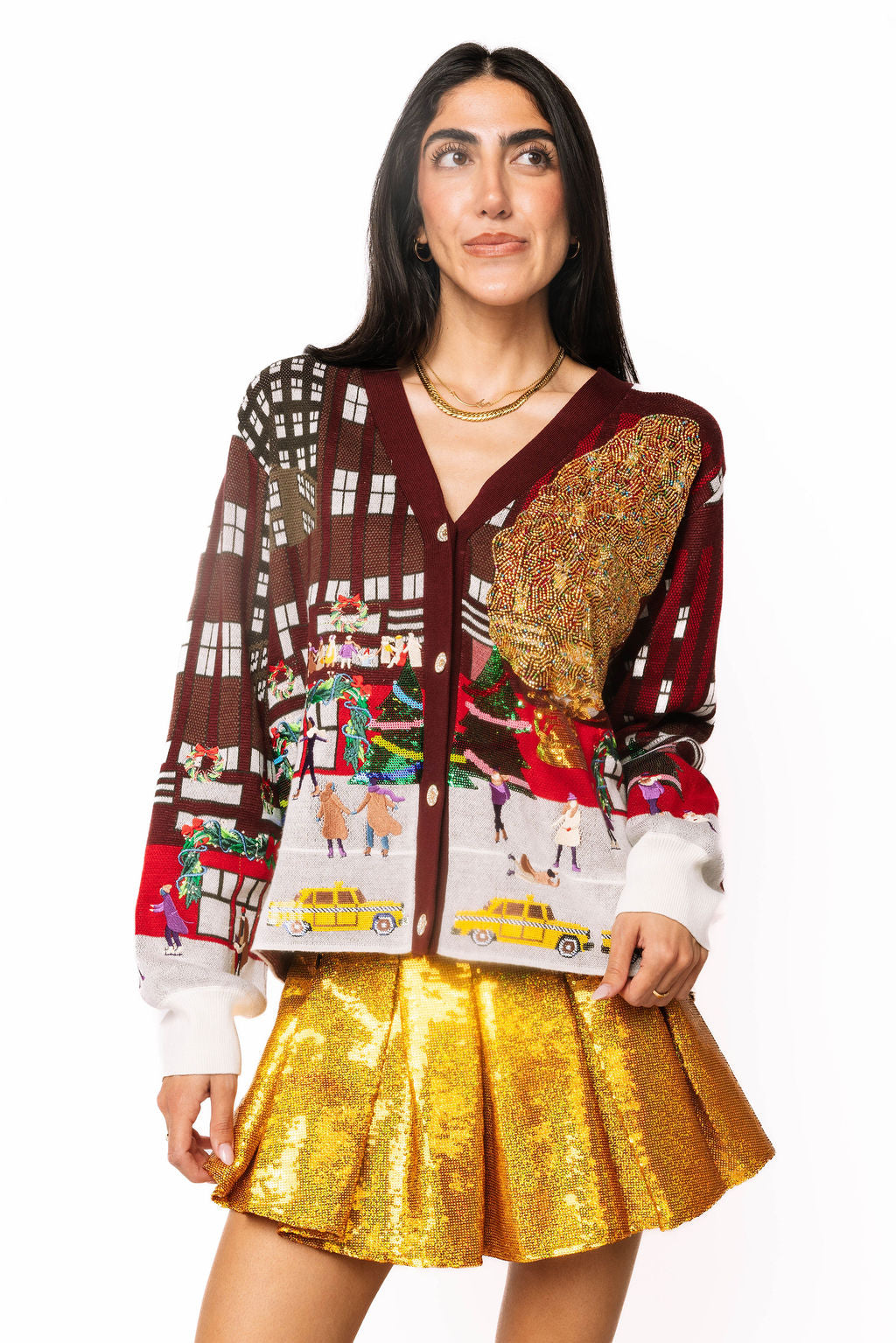 Multi Rockefeller Center Button Up Cardigan