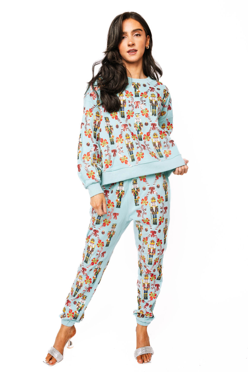 Aqua Nutcracker & Candy Cane Sweatshirt