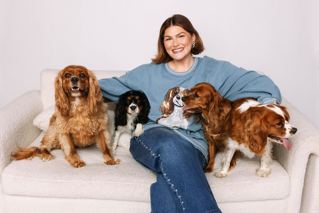 Dusty Blue King Charles Spaniel Sweatshirt