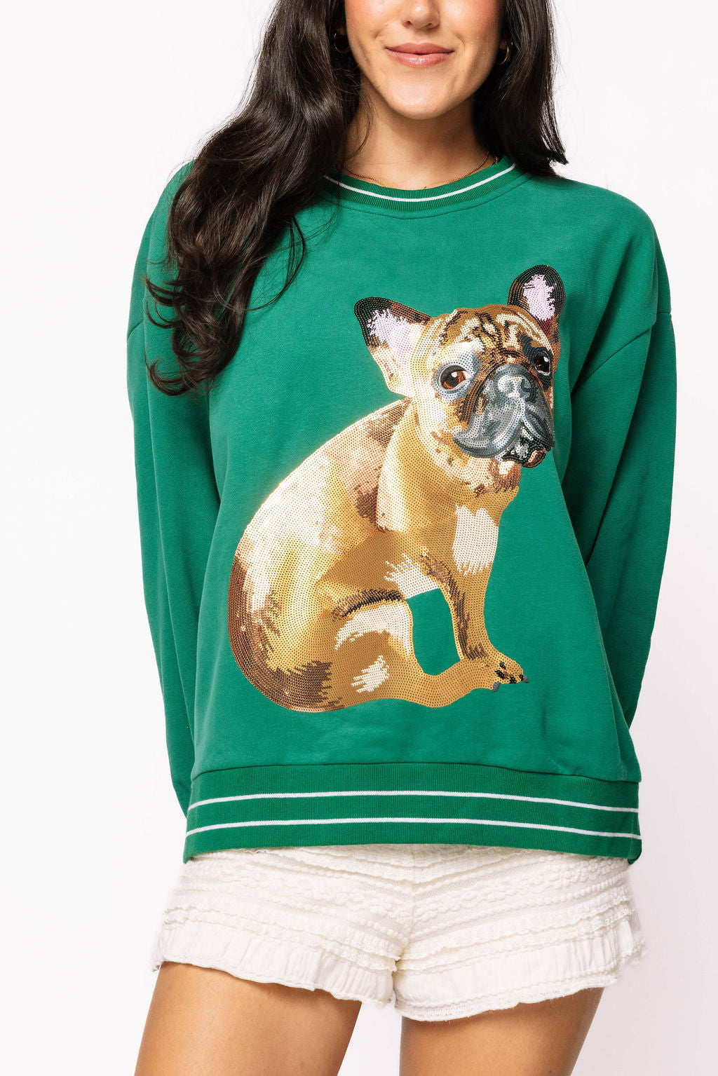 Green French Bulldog Sweatshirt