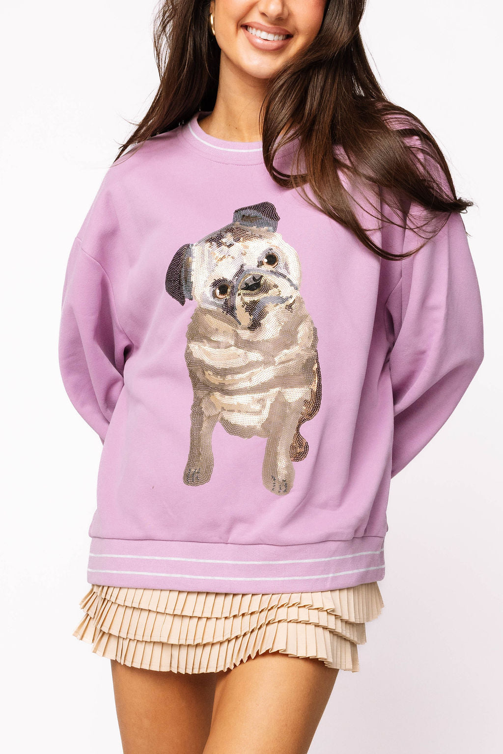 Light Purple Pug Sweatshirt