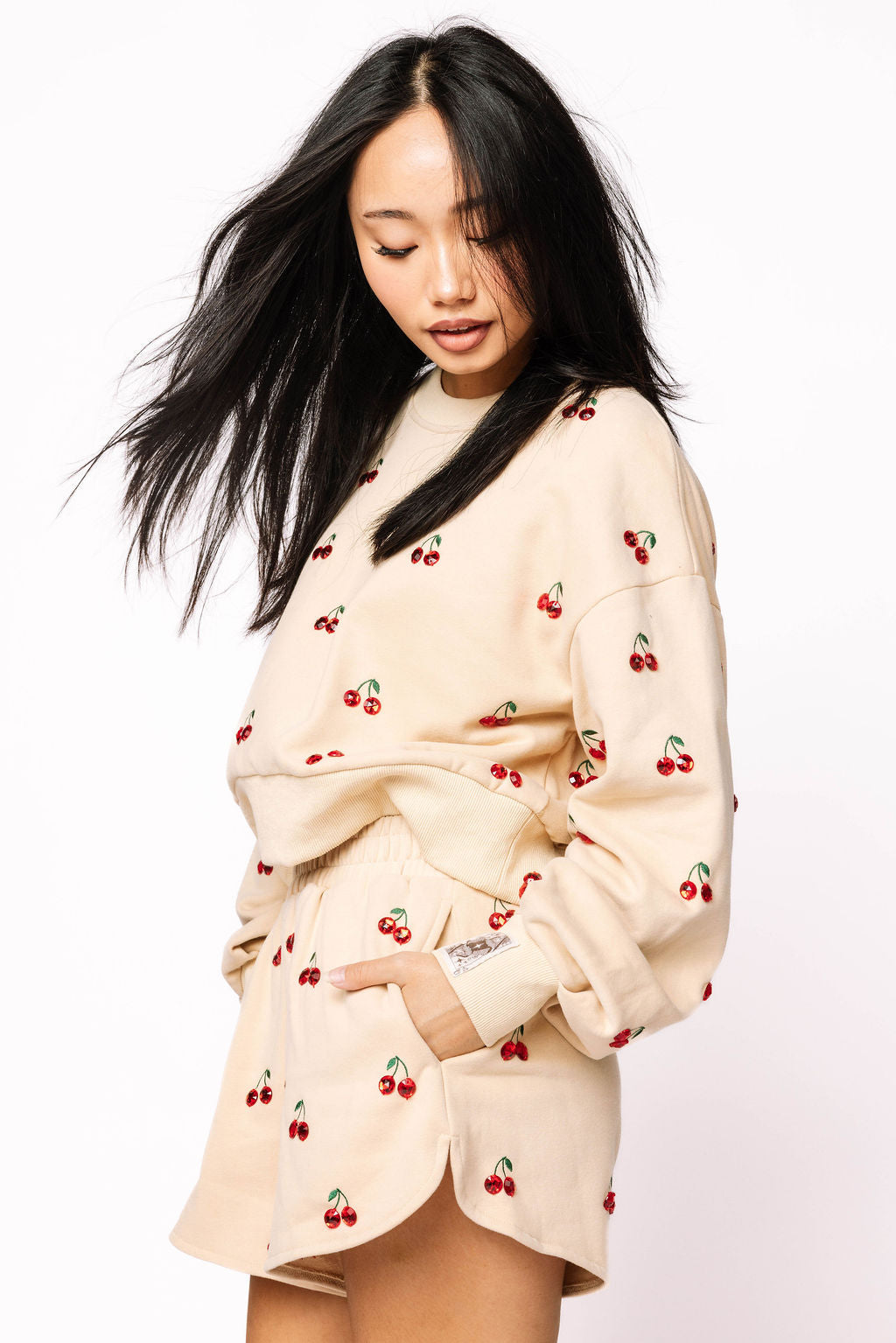 Tan Jeweled Cherry Short