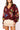 Maroon Multi Butterfly Button Up Knit Cardigan