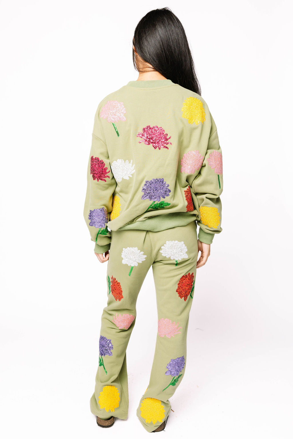 Sample Mossy Green Multi Mums Sweatpant