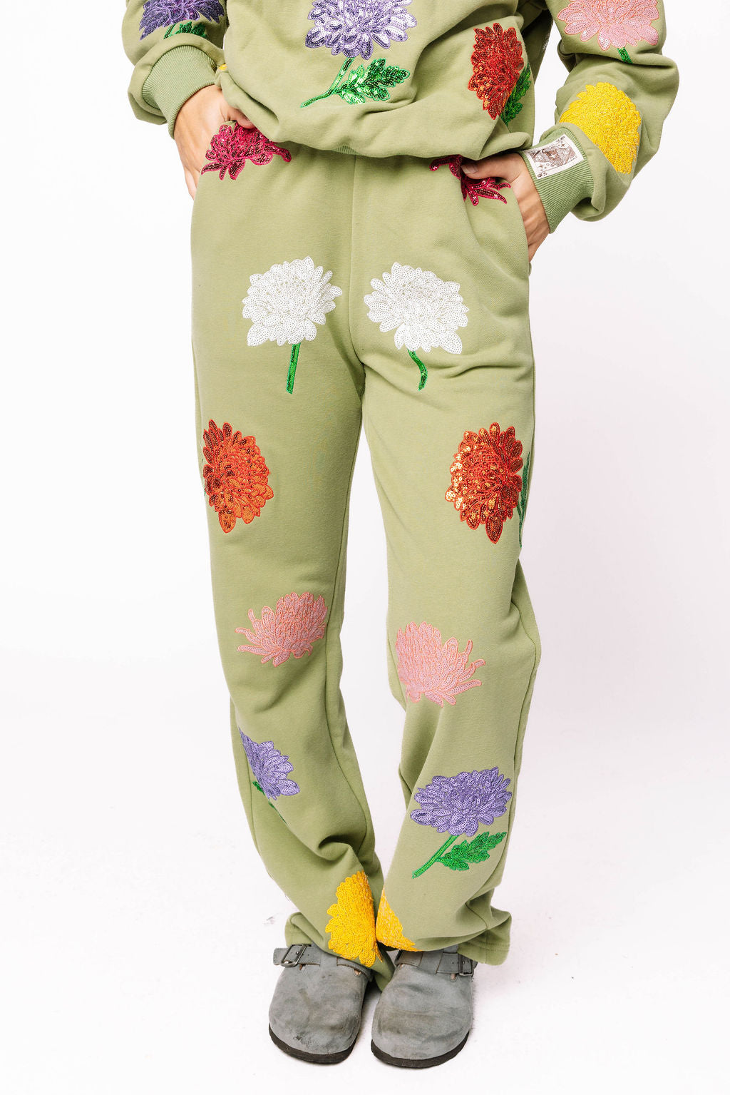 Sample Mossy Green Multi Mums Sweatpant