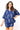 Sample Navy Scattered Rhinestone Coffee Cup PJ Top & Short Set