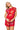 Sample Red Multi Outline Footballs Knit Drawstring Romper