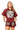 Sample Maroon Cotton Ruffle Bulldog Head Button Up Top & Short Set