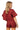Sample Maroon Cotton Ruffle Bulldog Head Button Up Top & Short Set