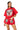 Sample Red Cotton Ruffle Bulldog Head Button Up Top & Short Set
