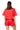 Sample Red Cotton Ruffle Bulldog Head Button Up Top & Short Set